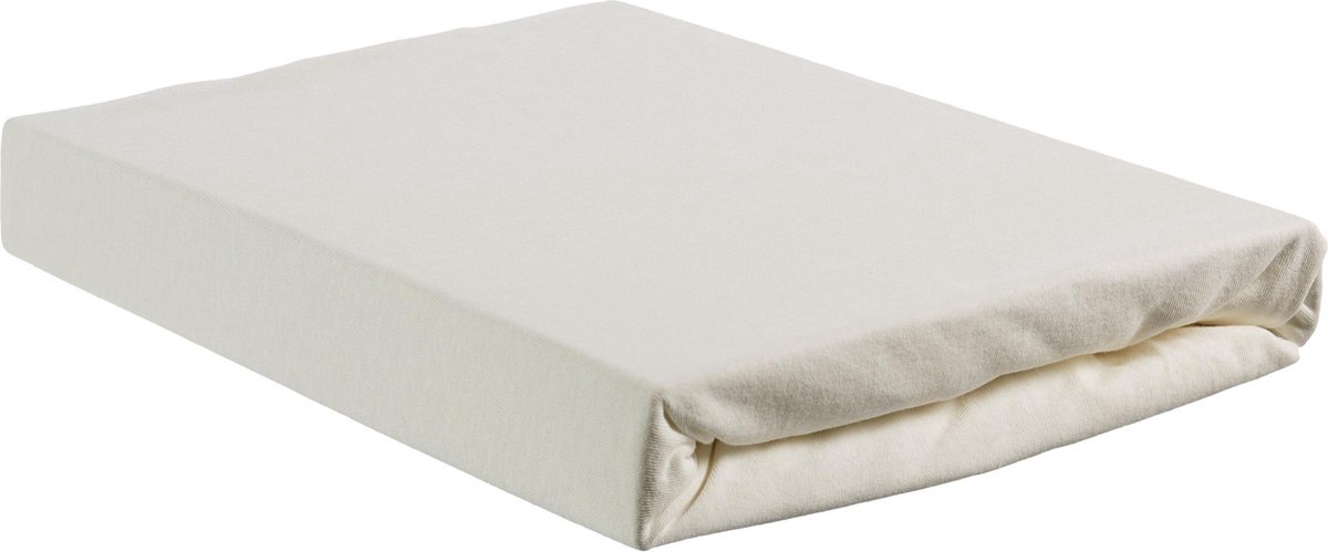 Beddinghouse Jersey Split-topper Hoeslaken - 100% Gebreide Jersey Katoen - Lits-jumeaux (200x200/220 Cm) - Off White - Wit