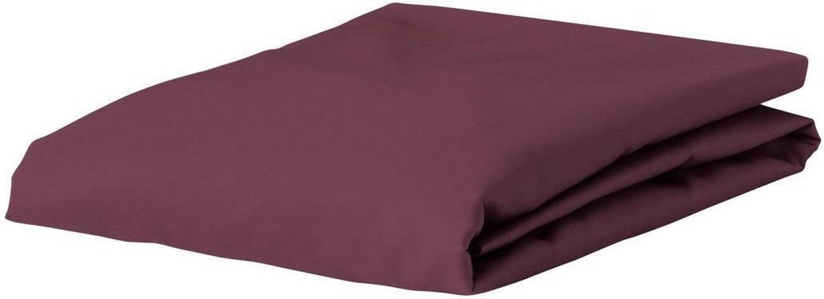 Essenza Satin Hoeslaken - 100% Katoen-satijn - 1-persoons (90x200 Cm) - Marsala - Paars