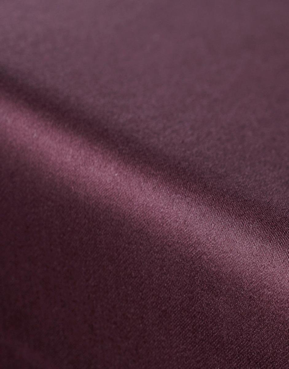 Essenza Satin Hoeslaken - 100% Katoen-satijn - 1-persoons (80x200 Cm) - Marsala - Paars