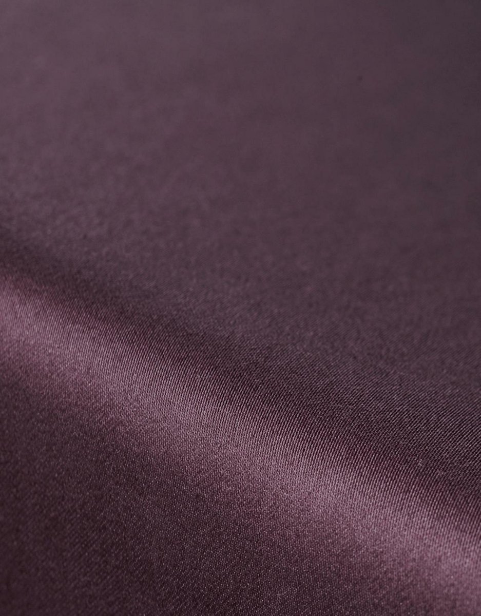 Essenza Satin Hoeslaken - 100% Katoen-satijn - 1-persoons (80x200 Cm) - Marsala - Paars