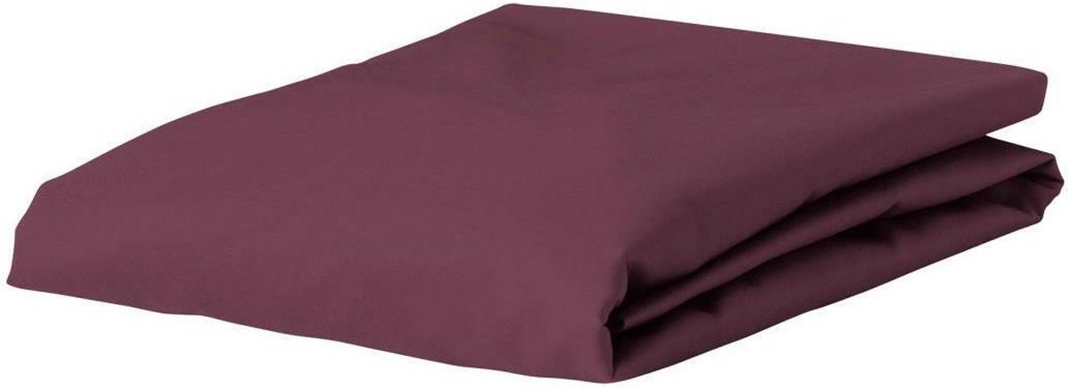 Essenza Satin Hoeslaken - 100% Katoen-satijn - 1-persoons (80x200 Cm) - Marsala - Paars