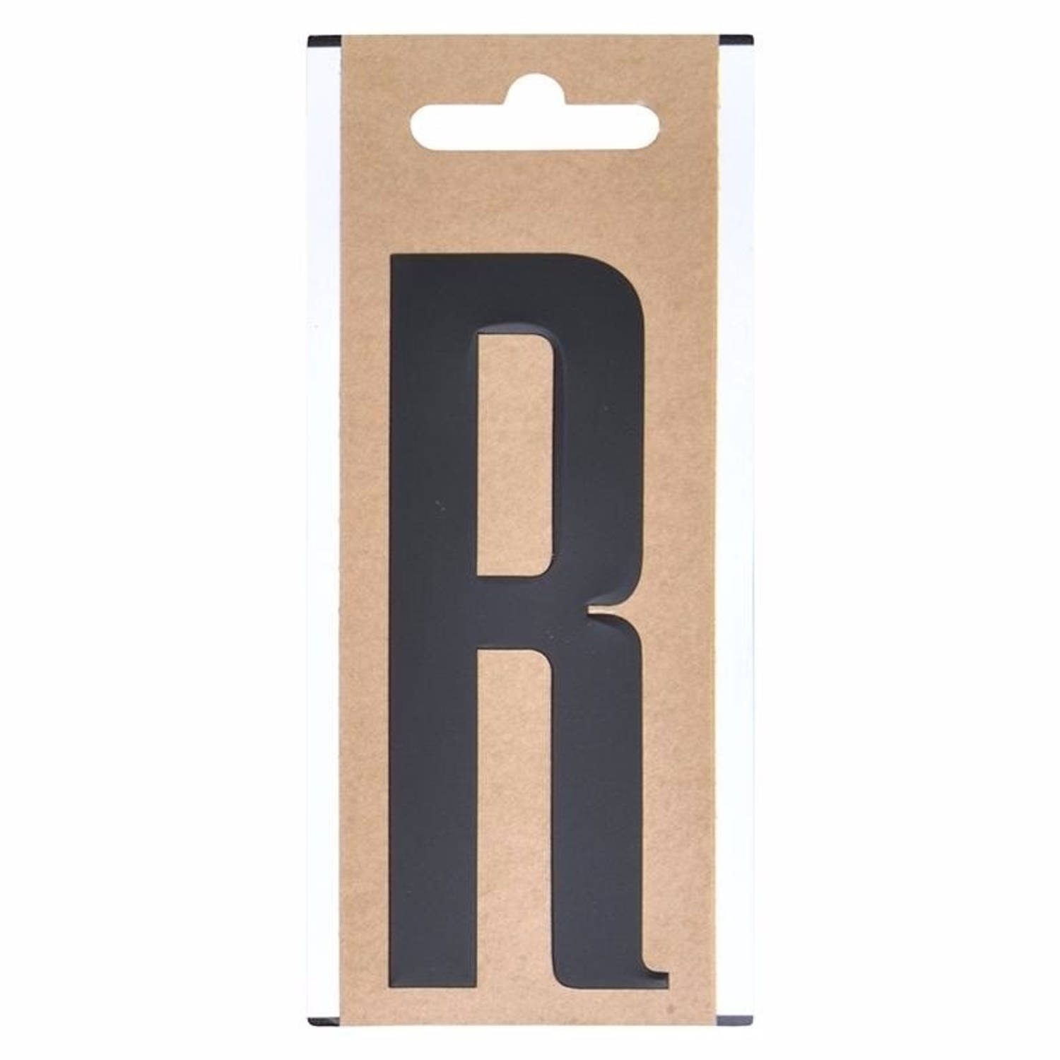 Letter Sticker R 10 Cm - Zwart