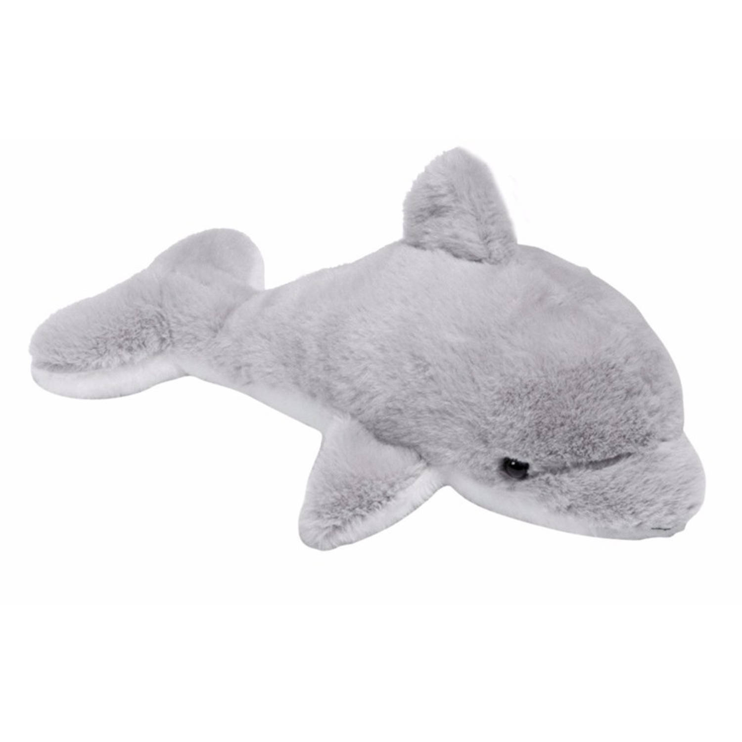 Pluche Grijze Dolfijn Knuffel 20 Cm - Zeedieren Knuffelbeesten - Grijs