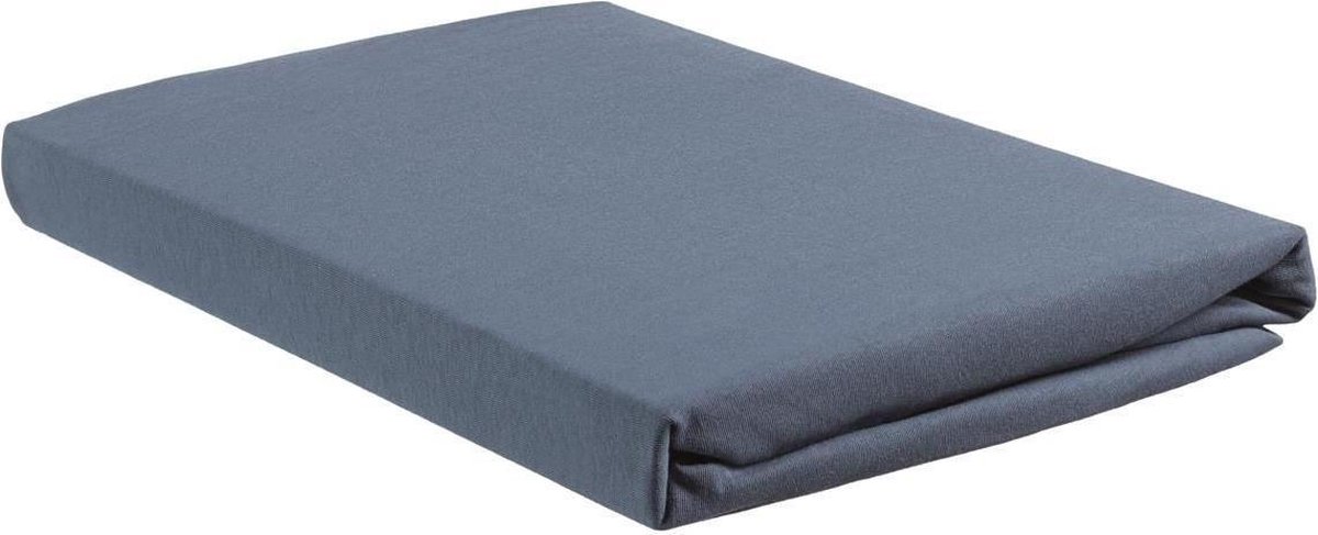 Beddinghouse Jersey Split-topper Hoeslaken - 100% Gebreide Jersey Katoen - Lits-jumeaux (180x200/220 Cm) - Blue - Blauw