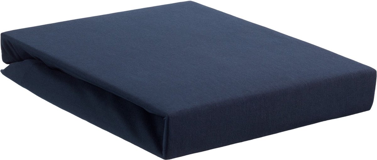 Beddinghouse Jersey Lycra Hoeslaken - 95% Gebreide Jersey Katoen - 5% Lycra - Lits-jumeaux (180/200x200/220 Cm) - Indigo - Paars