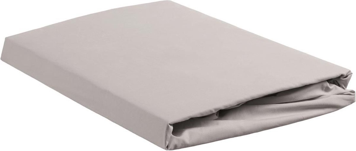 Beddinghouse Percale Katoen Hoeslaken - 100% Percale Katoen - Lits-jumeaux (160x210/220 Cm) - Light Grey - Grijs