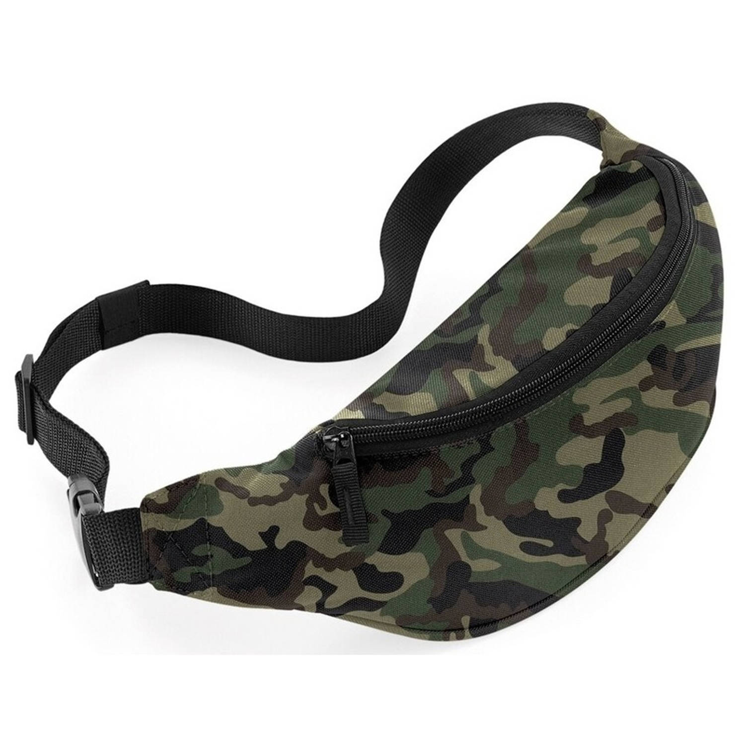 BagBase Heuptasje/buideltasje Camouflage/leger Print 38 Cm - Festivaltasjes Outdoor