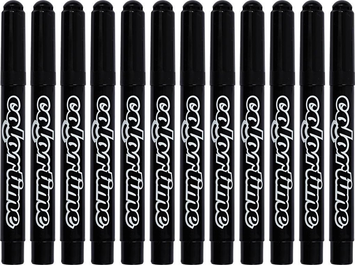Colortime Stiften Lijndikte 5 Mm 12 Stuks - Zwart
