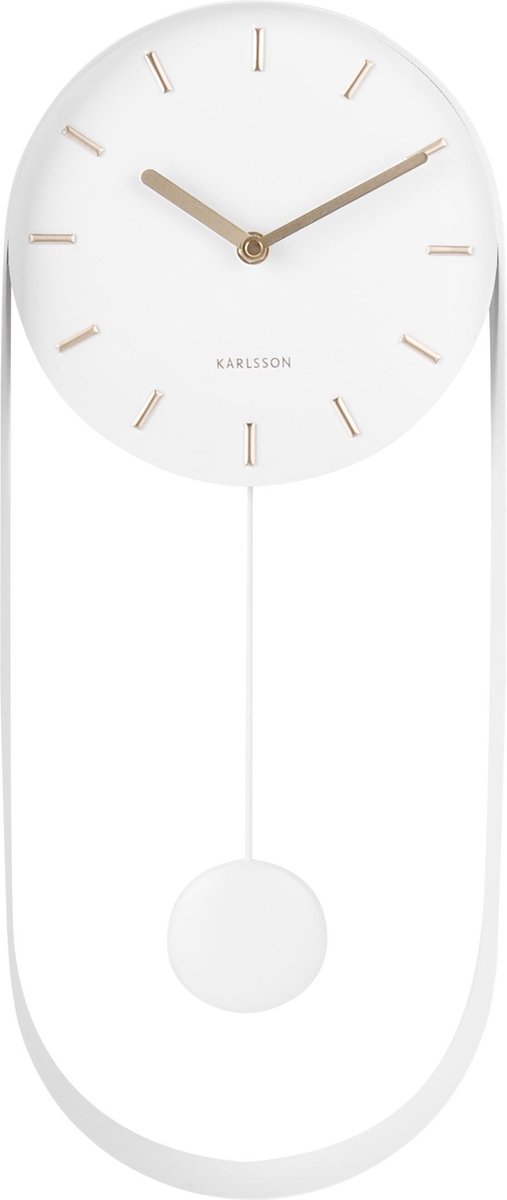 Karlsson - Pendule Charm Wandklok 50x20x4,8cm - Wit