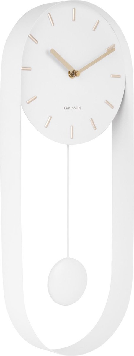 Karlsson - Pendule Charm Wandklok 50x20x4,8cm - Wit