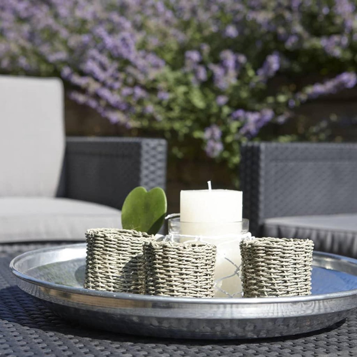 Allibert Arica Storage Bijzettafel 79 x 59 cm - Grijs