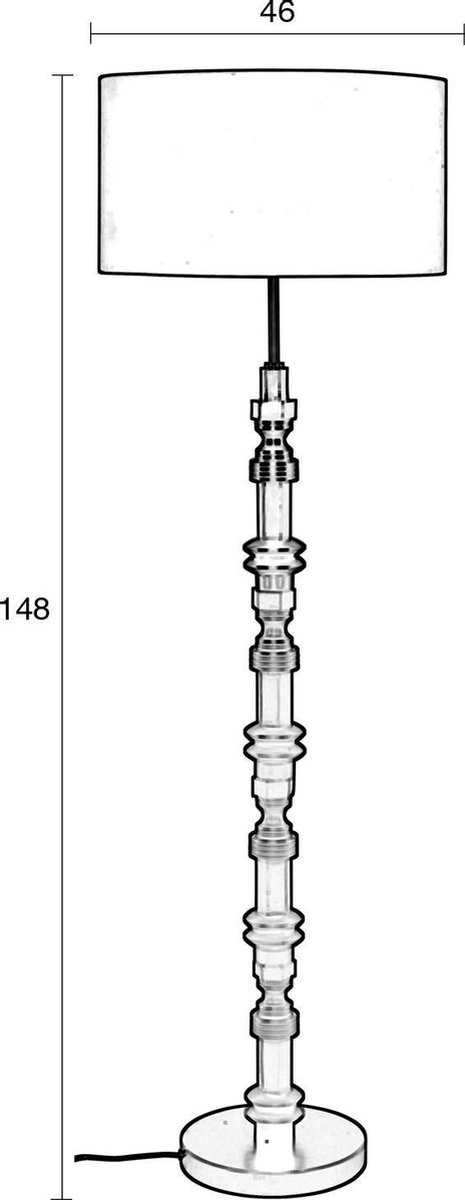 Zuiver Totem Vloerlamp - Zwart