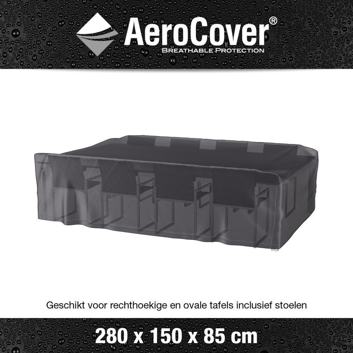 AeroCover AerocCover Tuinsethoes H 85 x B 150 x D 280 cm - Grijs