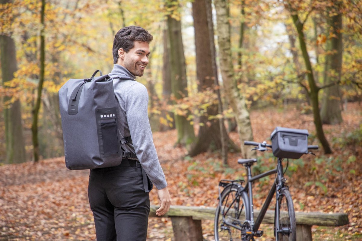 New Looxs Enkele fietstas Varo Backpack grijs 22 Liter