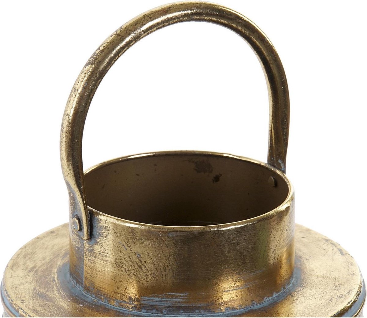 2x Stuks Kaarshouder/windlicht Metaal 28 Cm - Theelichthouders/waxinelichthouders - Stompkaars Houder - Goud