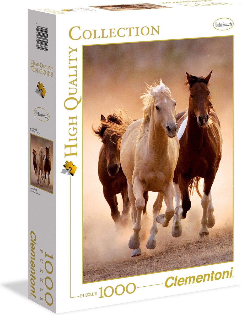 Clementoni Puzzel Running Horses 1000 Stukjes