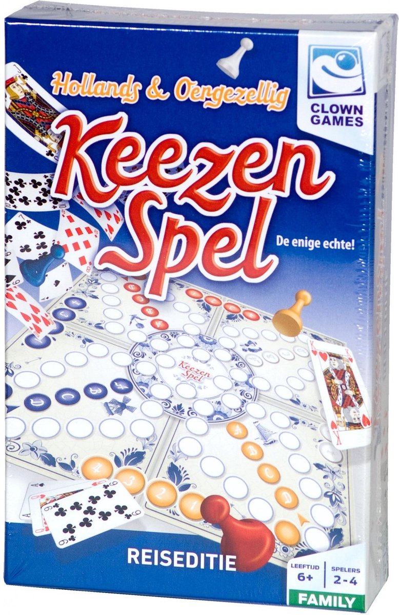 Clown Games Keezenspel Reiseditie - Blauw