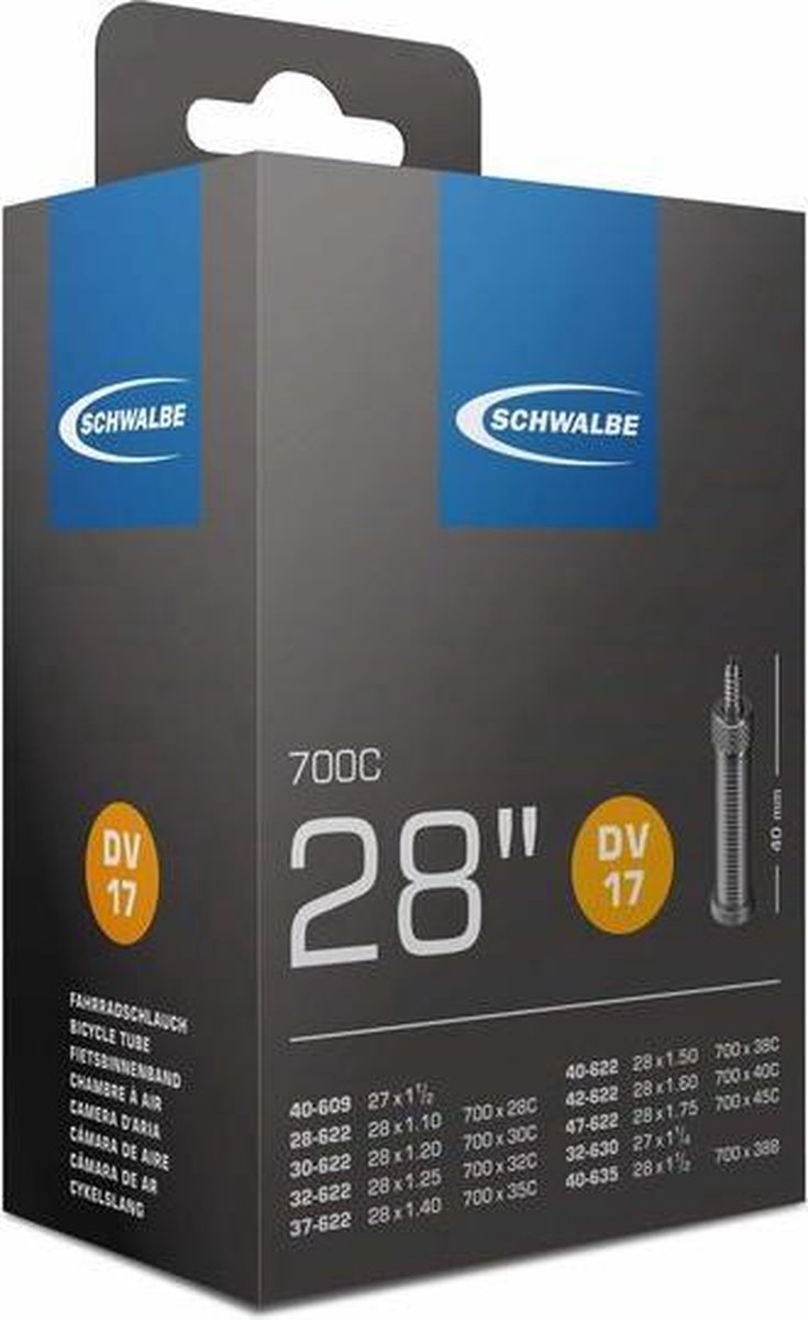 Schwalbe Binnenband 27/28 X 1.10/1.75 (28/47-609/635) Dv 40 Mm - Zwart