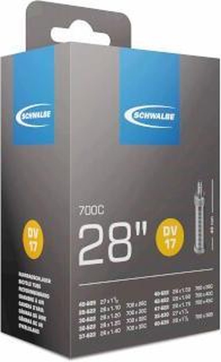 Schwalbe Binnenband 27/28 X 1.10/1.75 (28/47-609/635) Dv 40 Mm - Zwart
