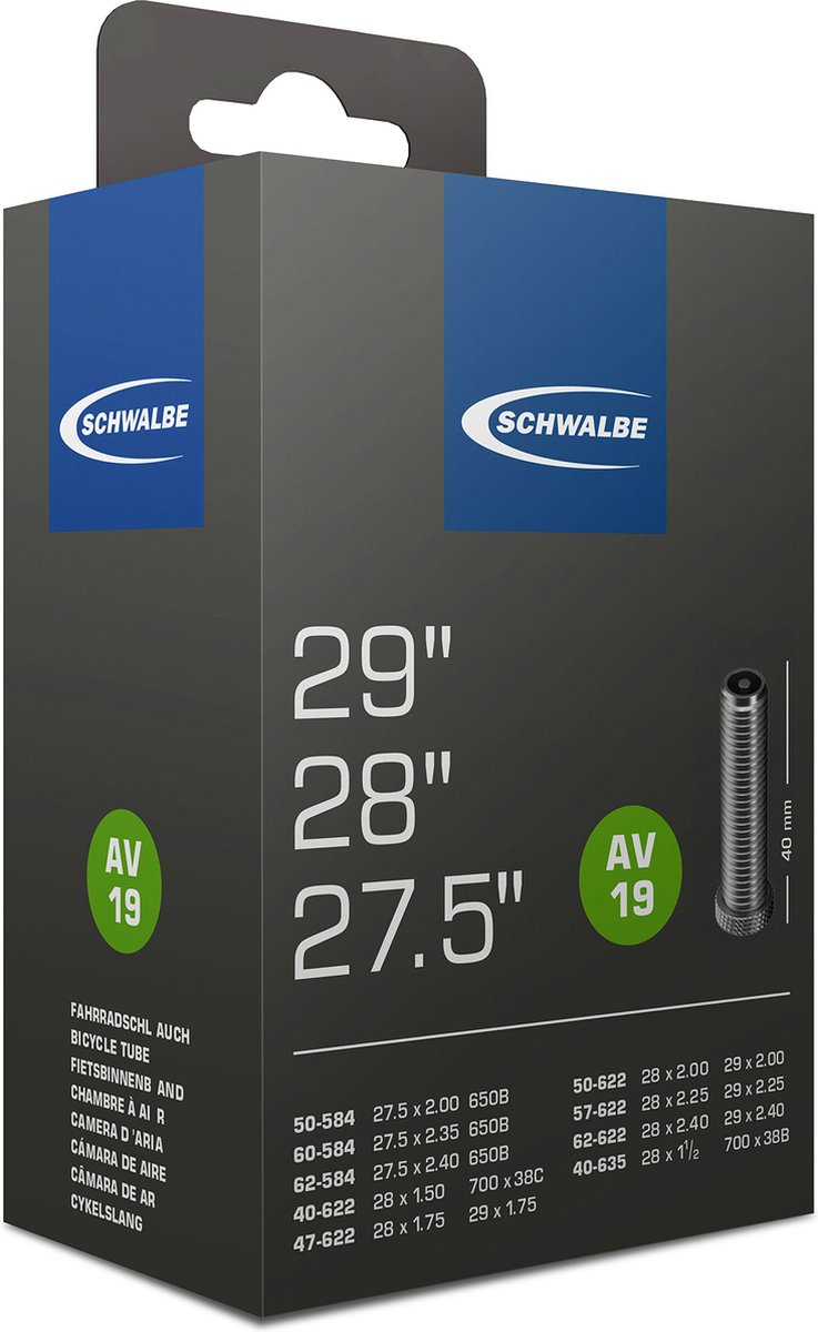 Schwalbe Binnenband 27.5/29 X 1.5/2.4 (40/62-584/635) Av 40 Mm - Zwart