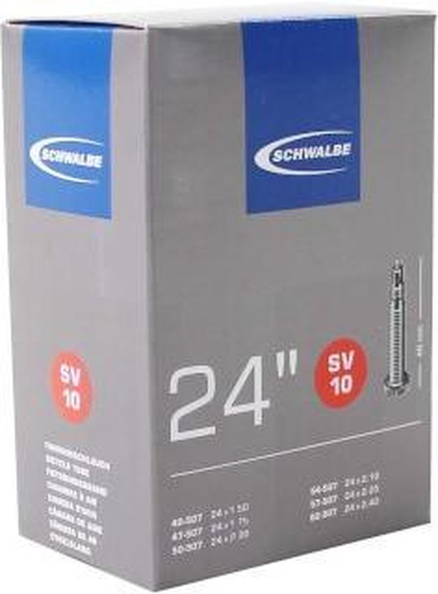 Schwalbe Binnenband Sv10 24 X 1.50/2.50 (40/62-507) Fv 40 Mm - Zwart