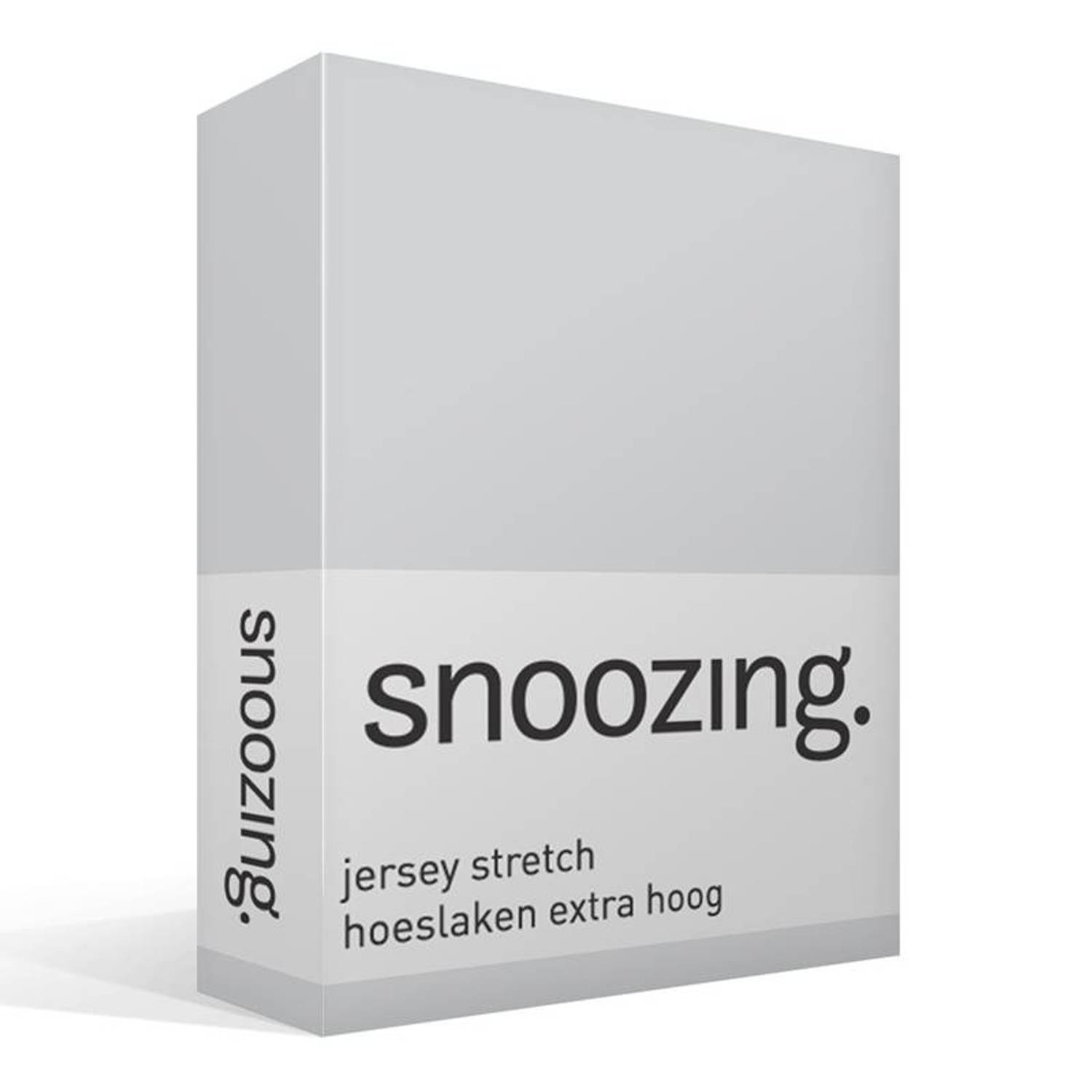 Snoozing Stretch - Hoeslaken - Extra Hoog - 200x200/220/210 - - Grijs
