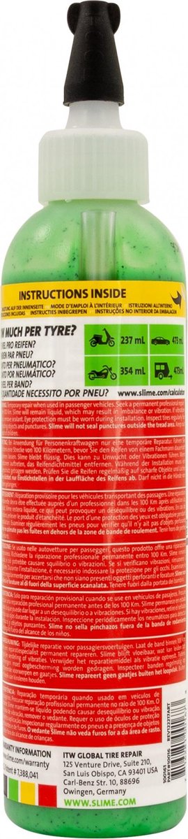 Slime Lekpreventie Voor Buitenbanden 237 Ml - Groen