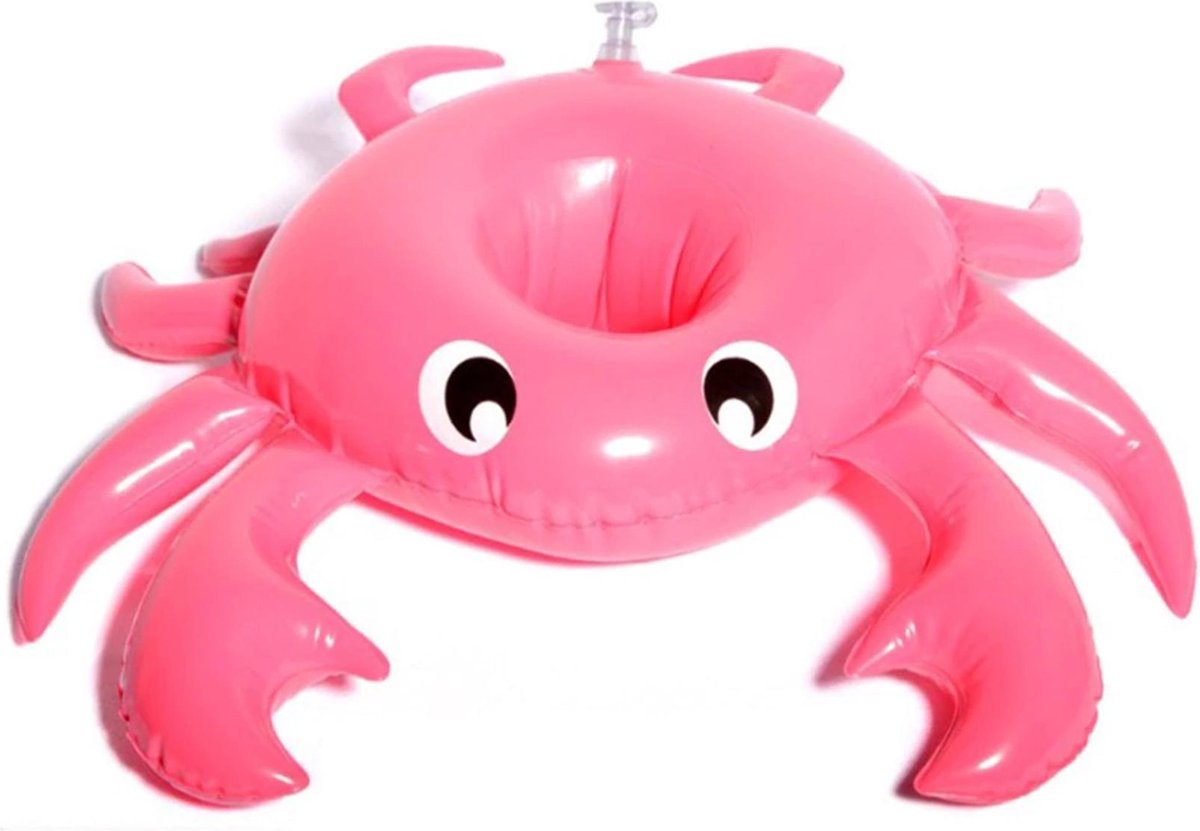 Swim Essentials Opblaasbare Bekerhouder 18 Cm Krab - Roze