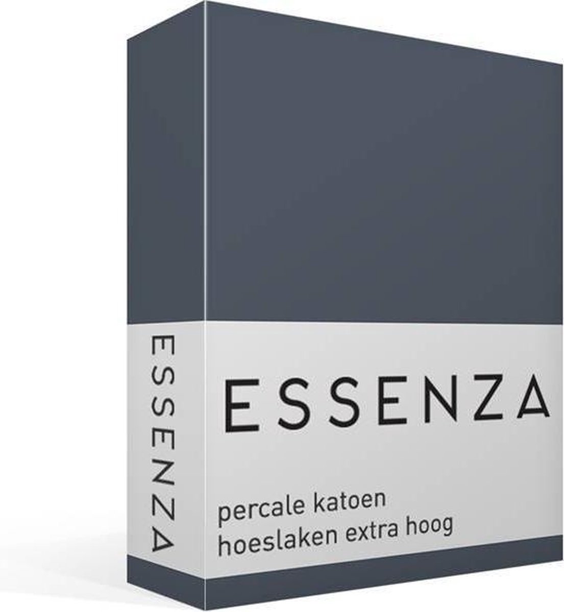 Essenza Premium Percale Katoen Hoeslaken Extra Hoog - 100% Percale Katoen - 1-persoons (90x200 Cm) - Stone Blue - Blauw