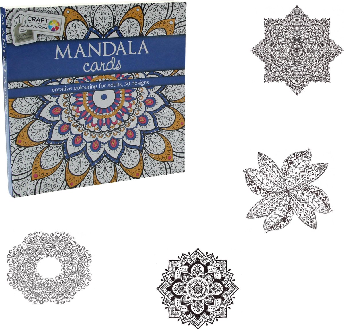 Craft Kleurboek Sensations Mandala Cards - Blauw