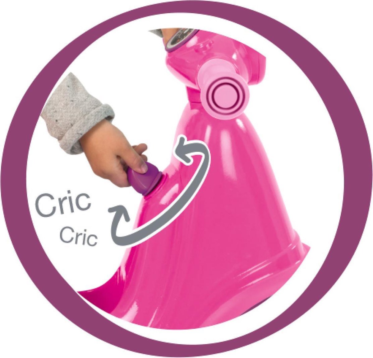 Smoby Autopeddrager + Stille Wielen - Roze