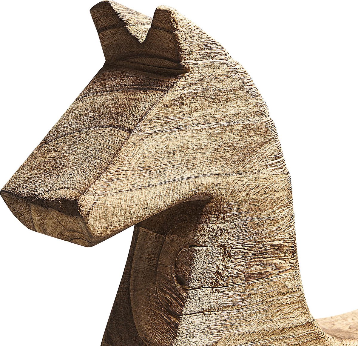 Beliani Colima Decofiguur Paulowniahout 10 X 39 Cm - Bruin