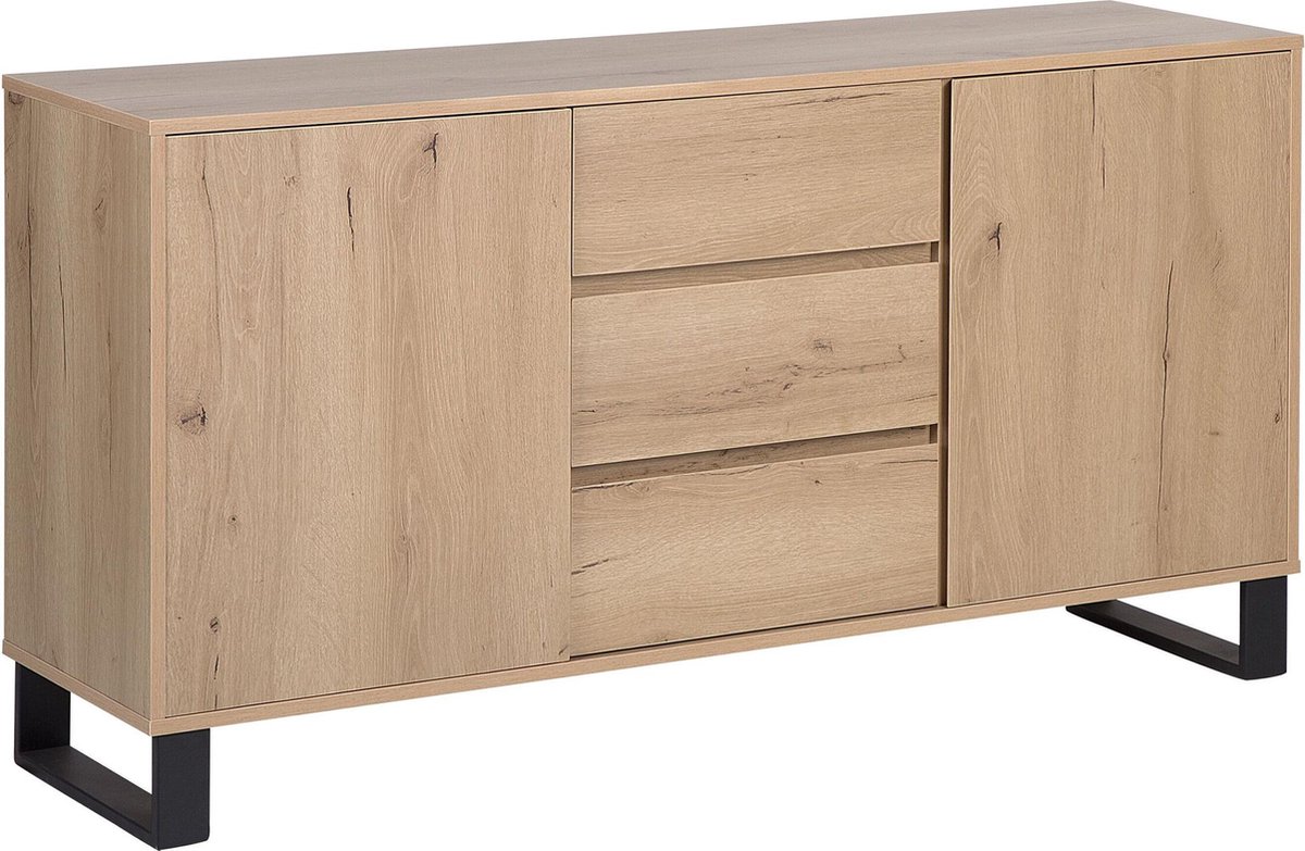 Beliani Elda Dressoir Spaanplaat 39 X 145 Cm - Bruin