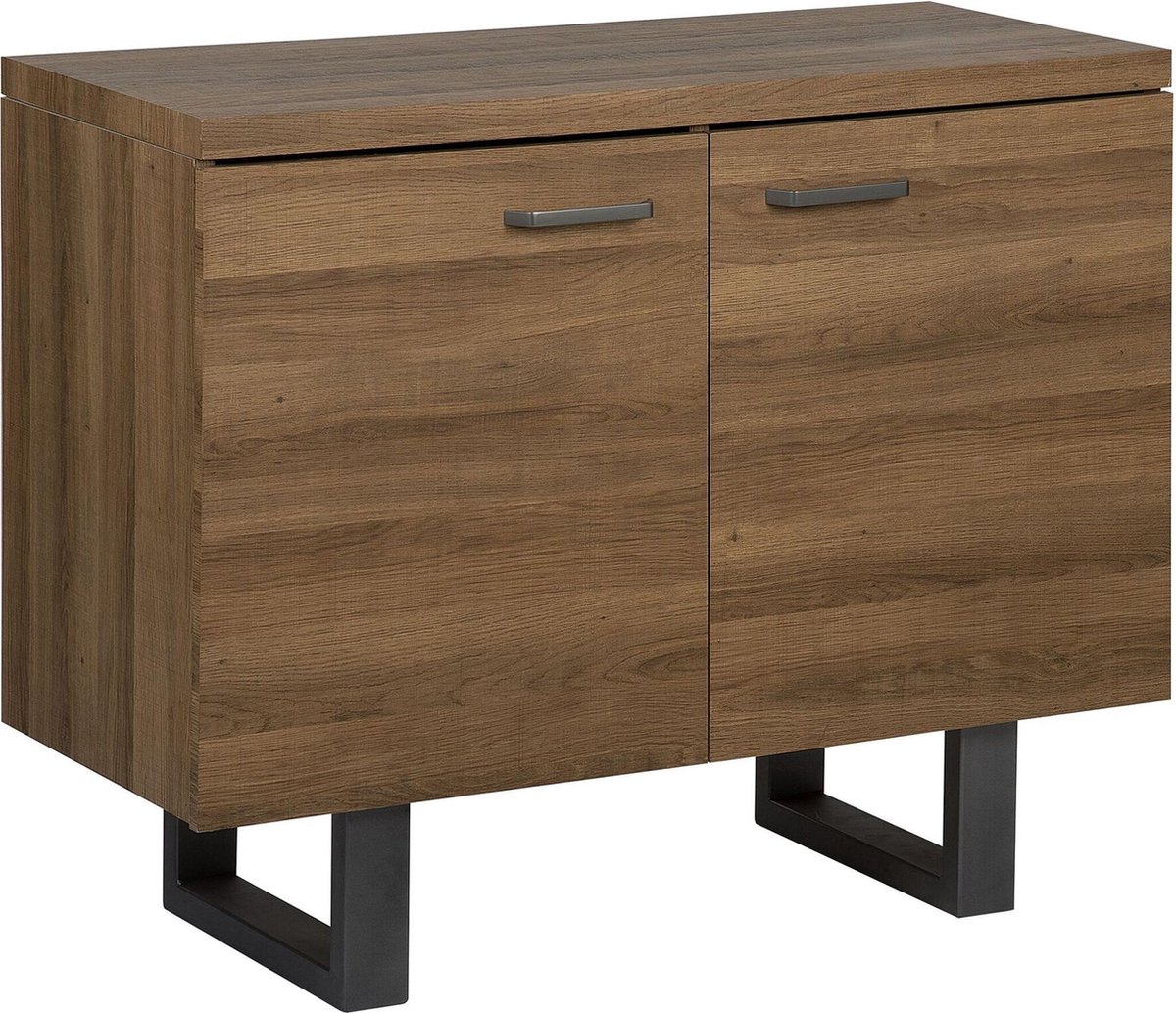 Beliani Timber Sideboard Mdf 42 X 94 Cm - Bruin