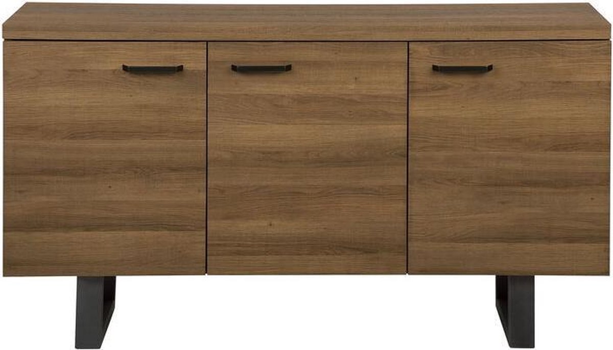 Beliani Timber Sideboard Mdf 42 X 140 Cm - Bruin