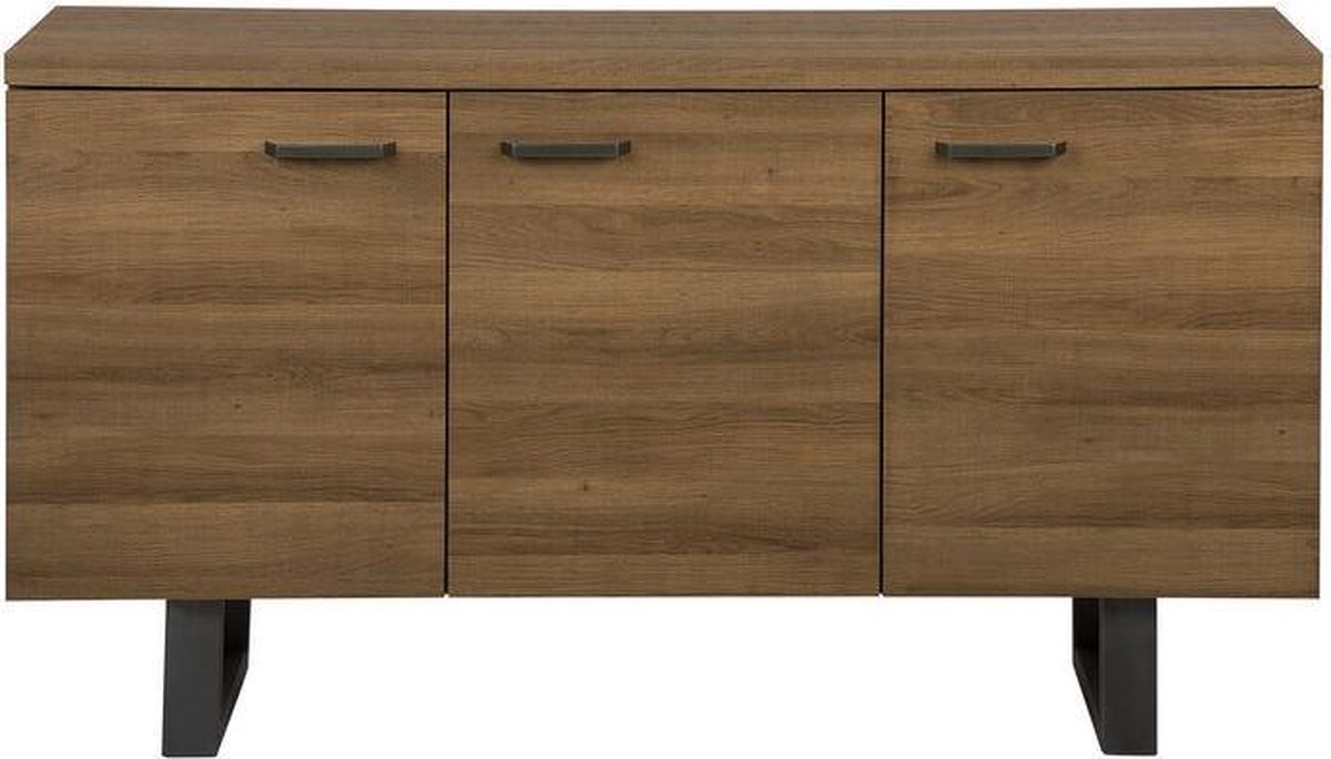 Beliani Timber Sideboard Mdf 42 X 140 Cm - Bruin
