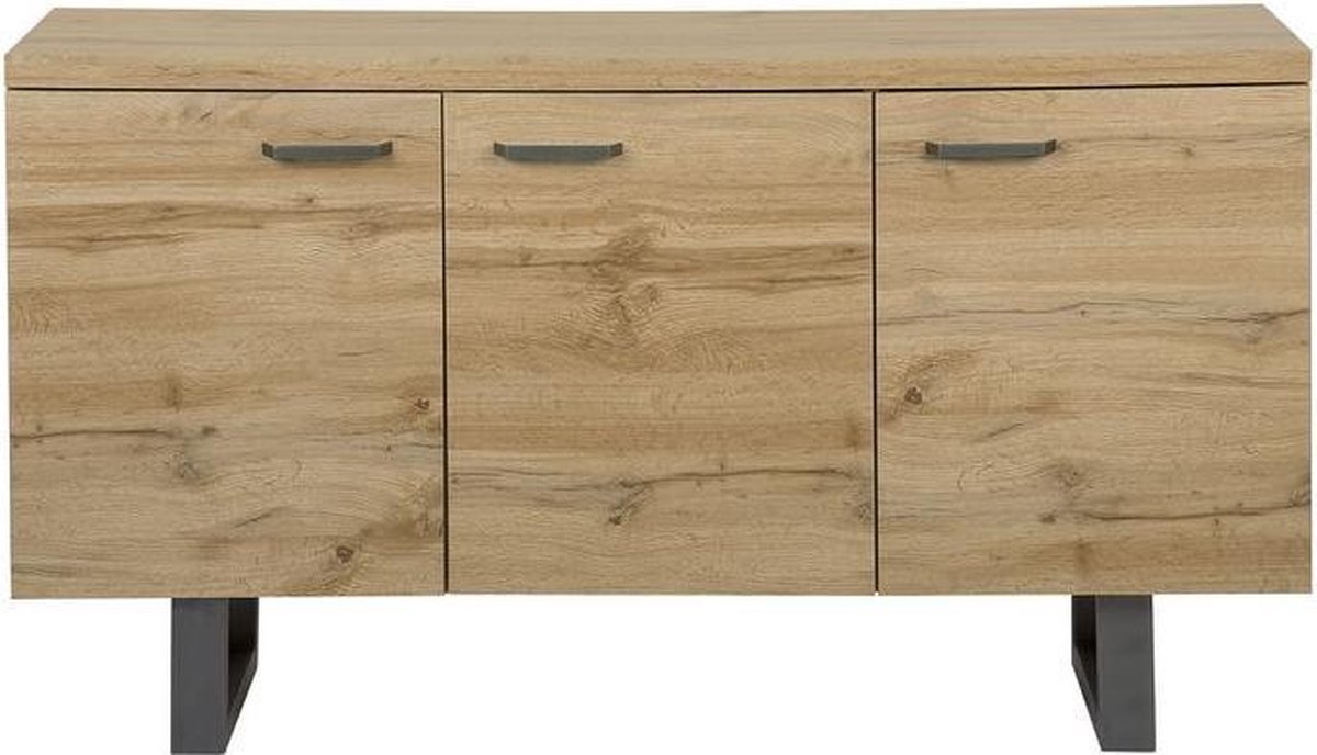 Beliani Timber Sideboard Mdf 42 X 140 Cm - Bruin