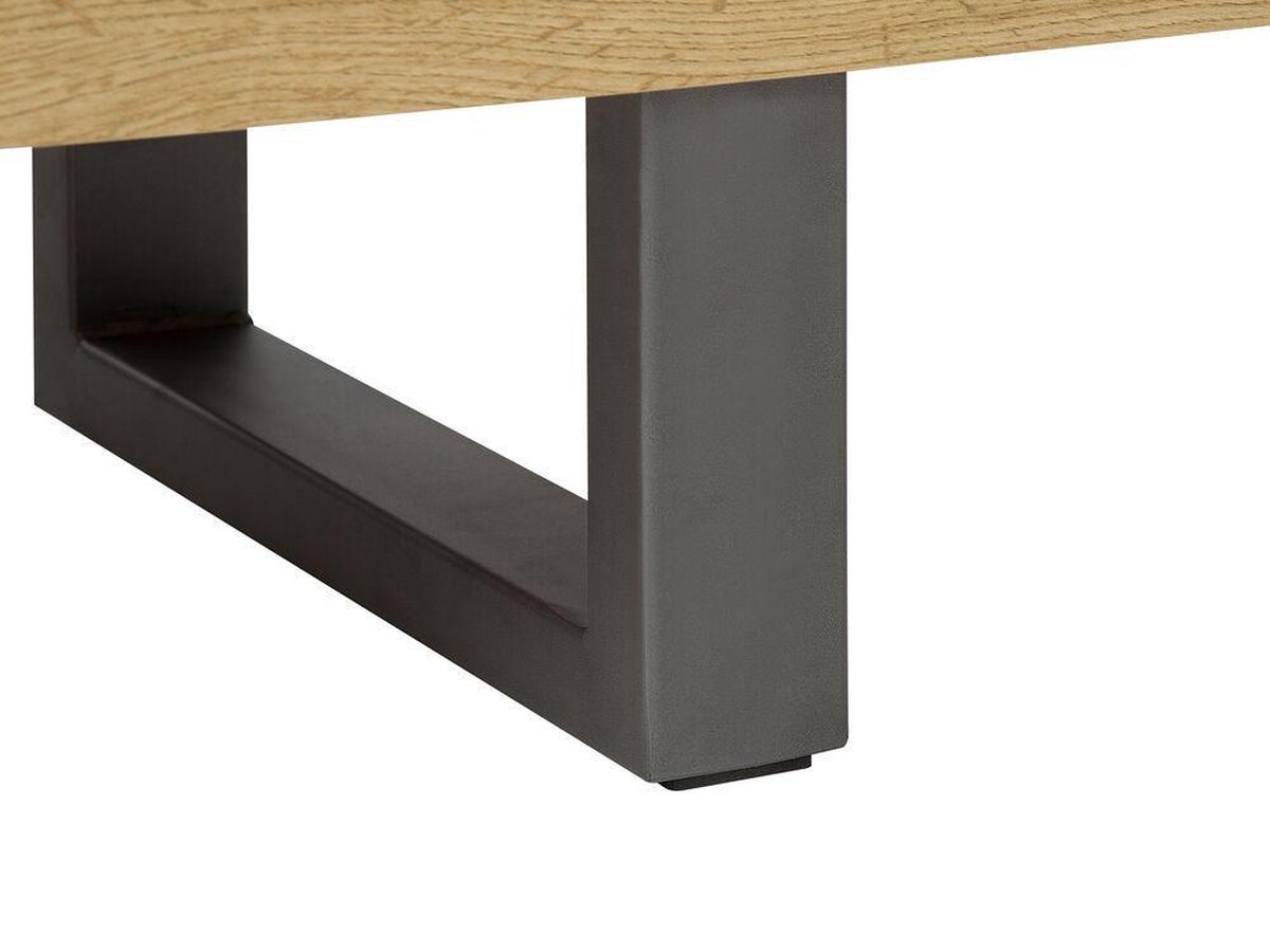 Beliani Timber Sideboard Mdf 42 X 140 Cm - Bruin