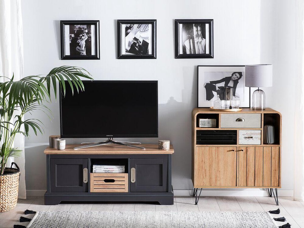 Beliani Kyle Sideboard Vezelplaat 40 X 80 Cm - Bruin