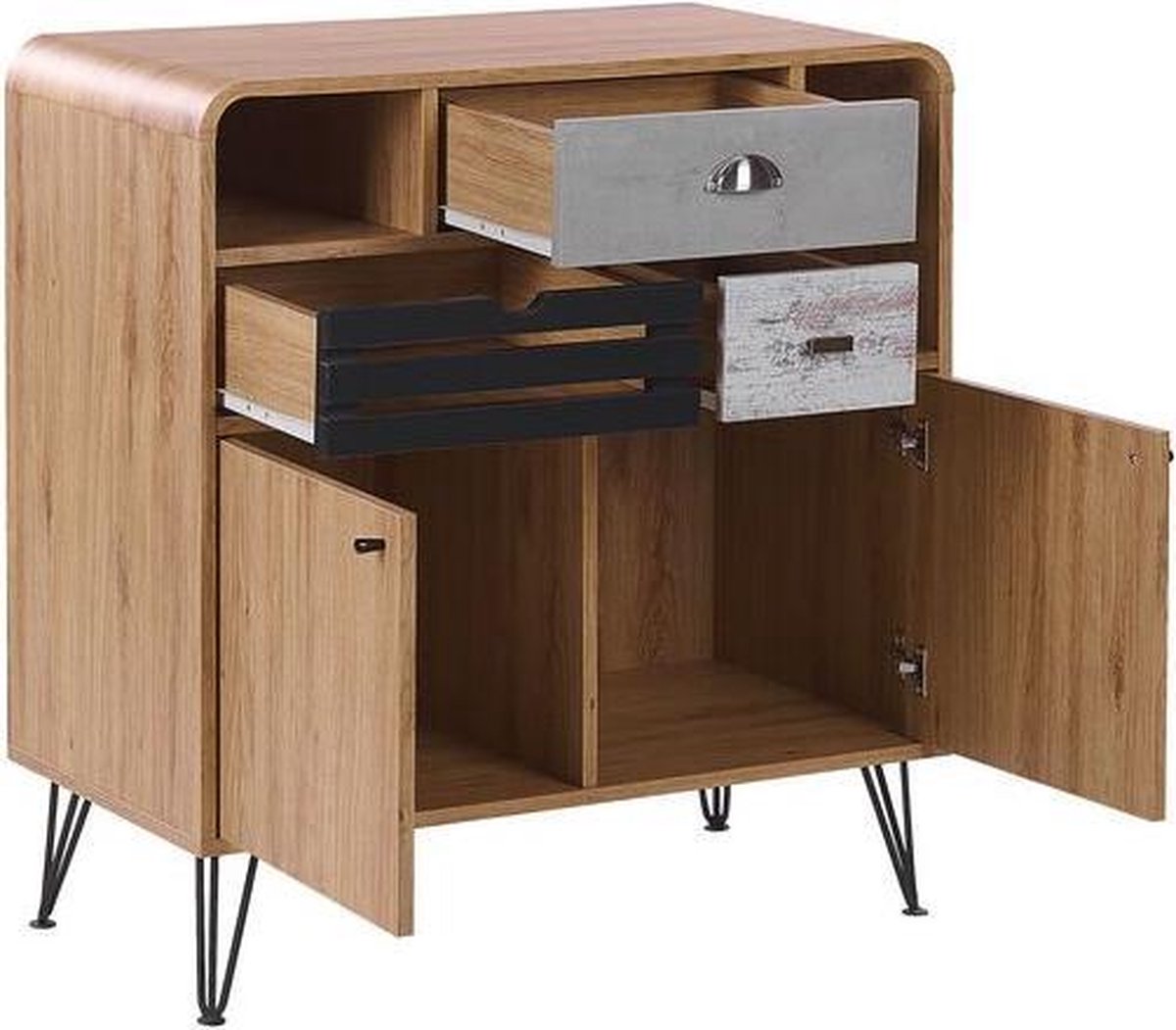 Beliani Kyle Sideboard Vezelplaat 40 X 80 Cm - Bruin