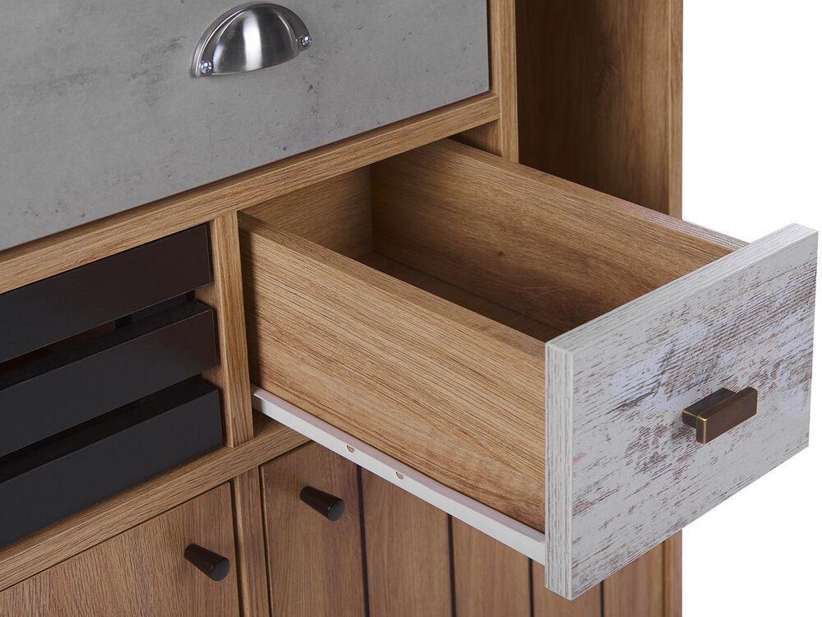 Beliani Kyle Sideboard Vezelplaat 40 X 80 Cm - Bruin