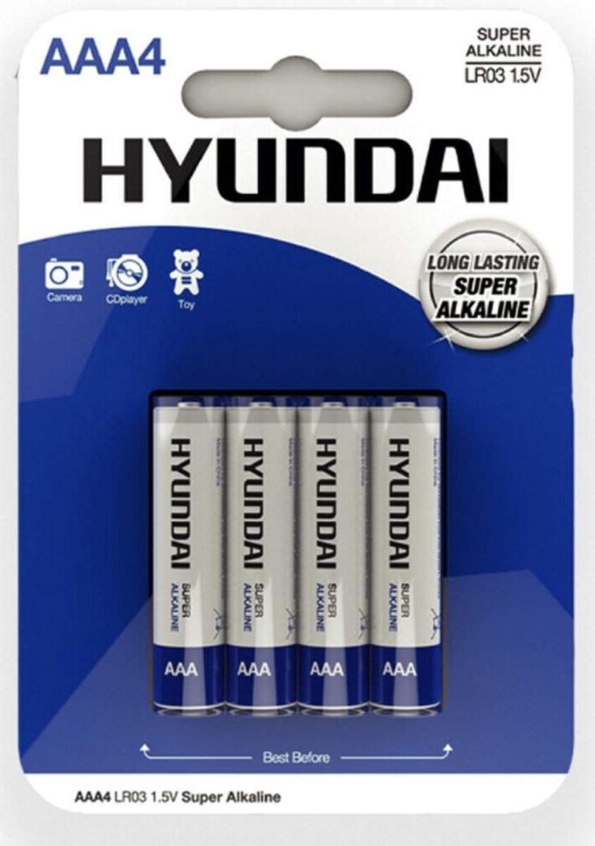 Hyundai - Super Alkaline Aaa Batterijen - 4 Stuks