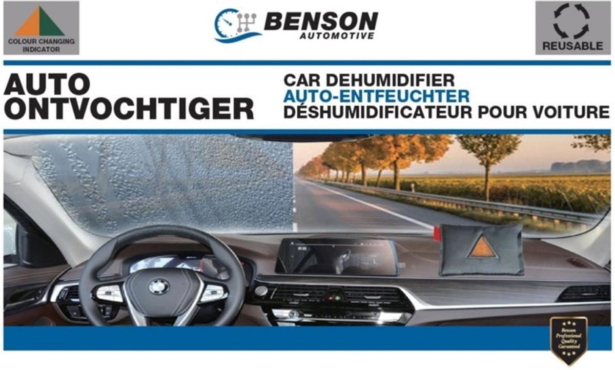 Benson Auto-ontvochtiger - Herbruikbaar Met Vochtindicatie