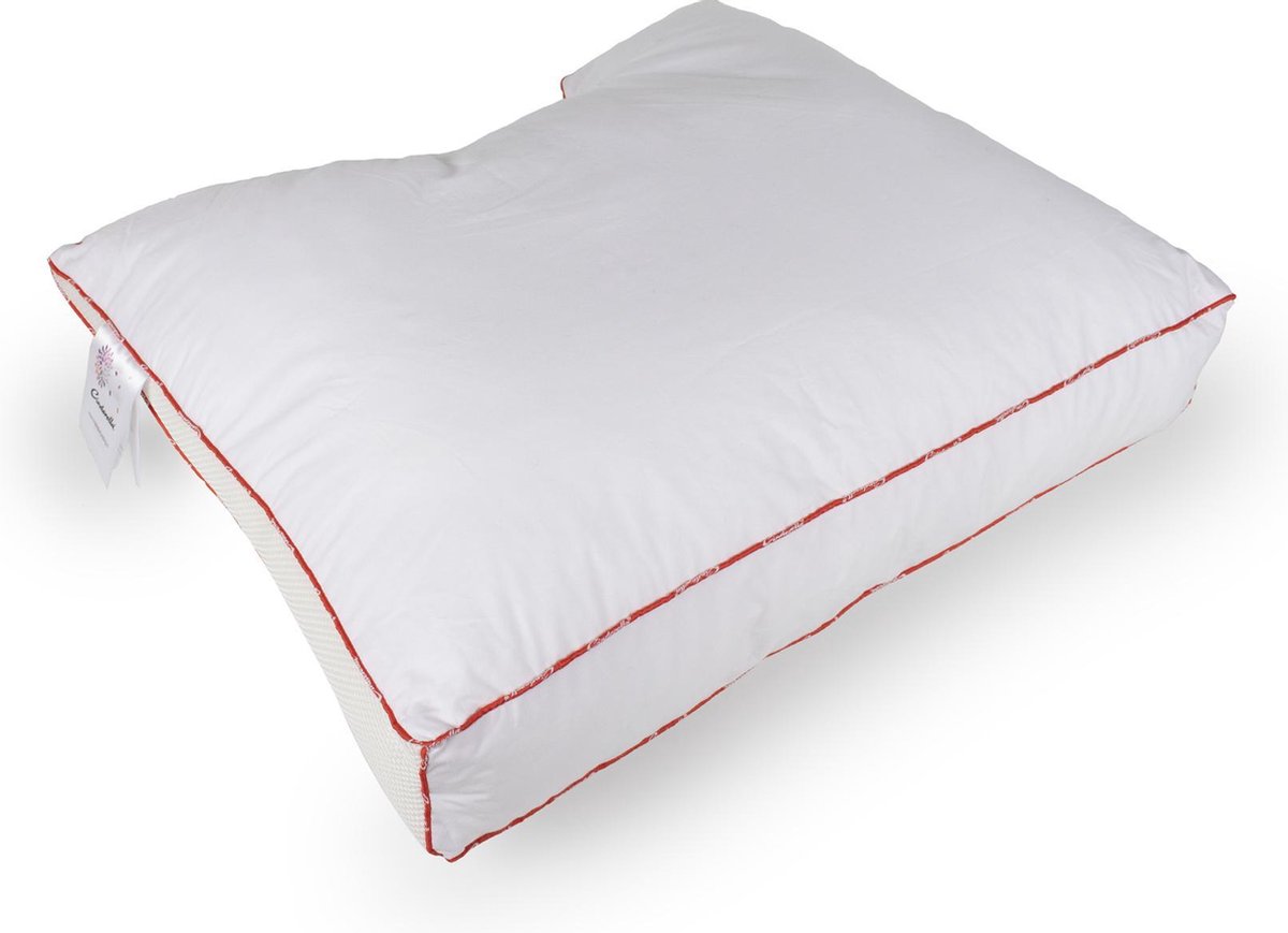 Cinderella Rondo Synthetisch Zacht Hoofdkussen - 100% Ecodown Holle Polyester Vezel - - Wit