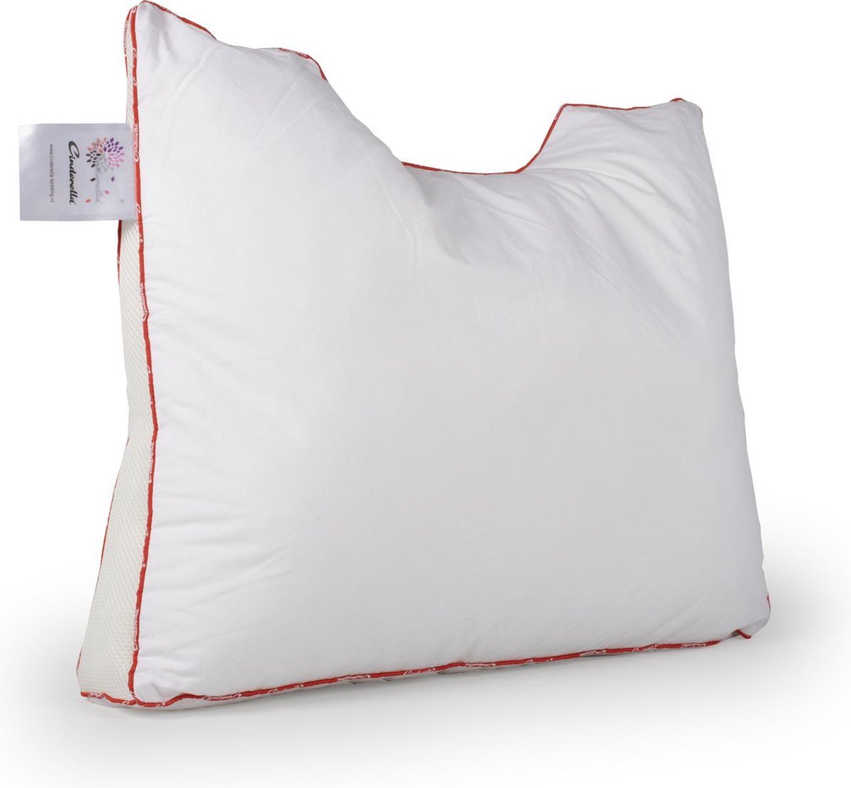 Cinderella Rondo Synthetisch Zacht Hoofdkussen - 100% Ecodown Holle Polyester Vezel - - Wit