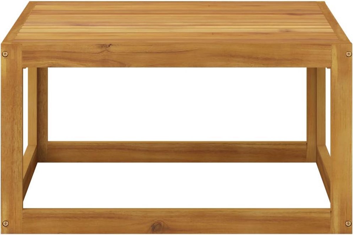 Vidaxl 3-delige Loungeset Met Crèmekleurige Kussens Massief Acaciahout - Bruin