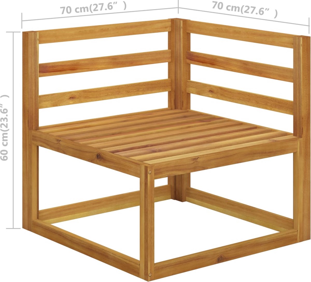 Vidaxl 5-delige Loungeset Met Kussens Massief Acaciahout Crème