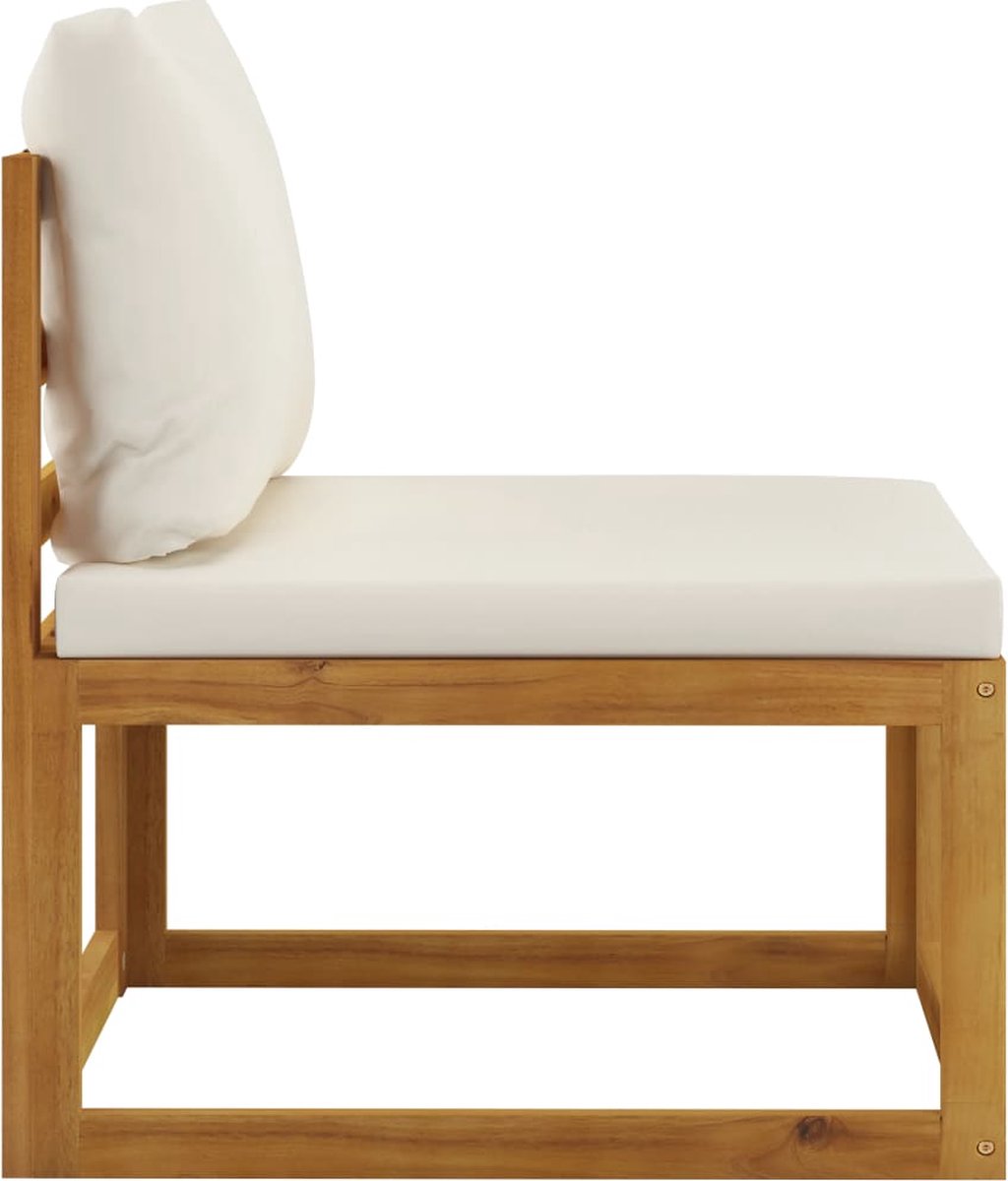 Vidaxl 12-delige Loungeset Met Kussens Massief Acaciahout Crème