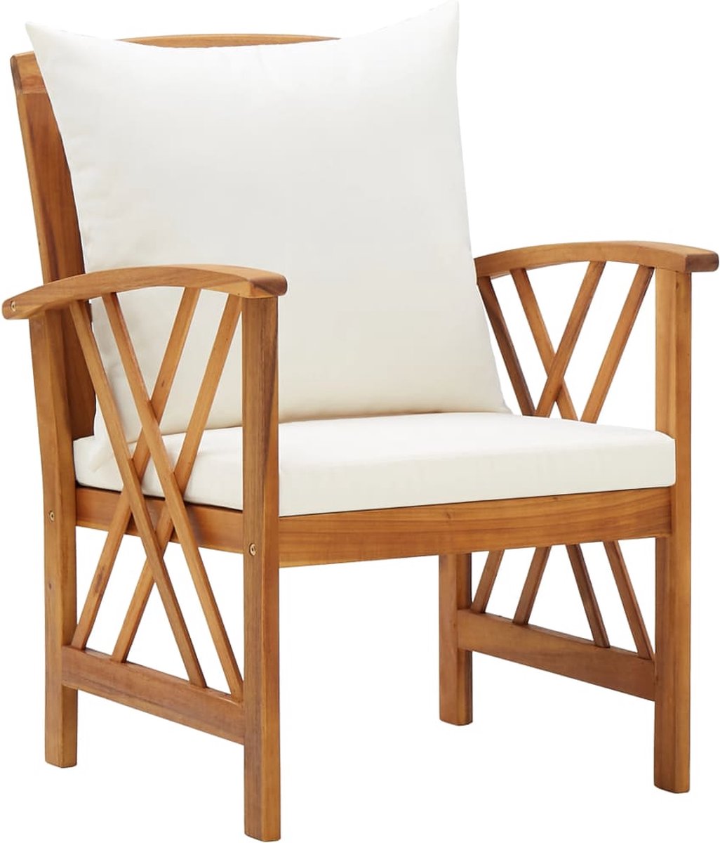 Vidaxl 5-delige Loungeset Met Kussens Massief Acaciahout - Bruin