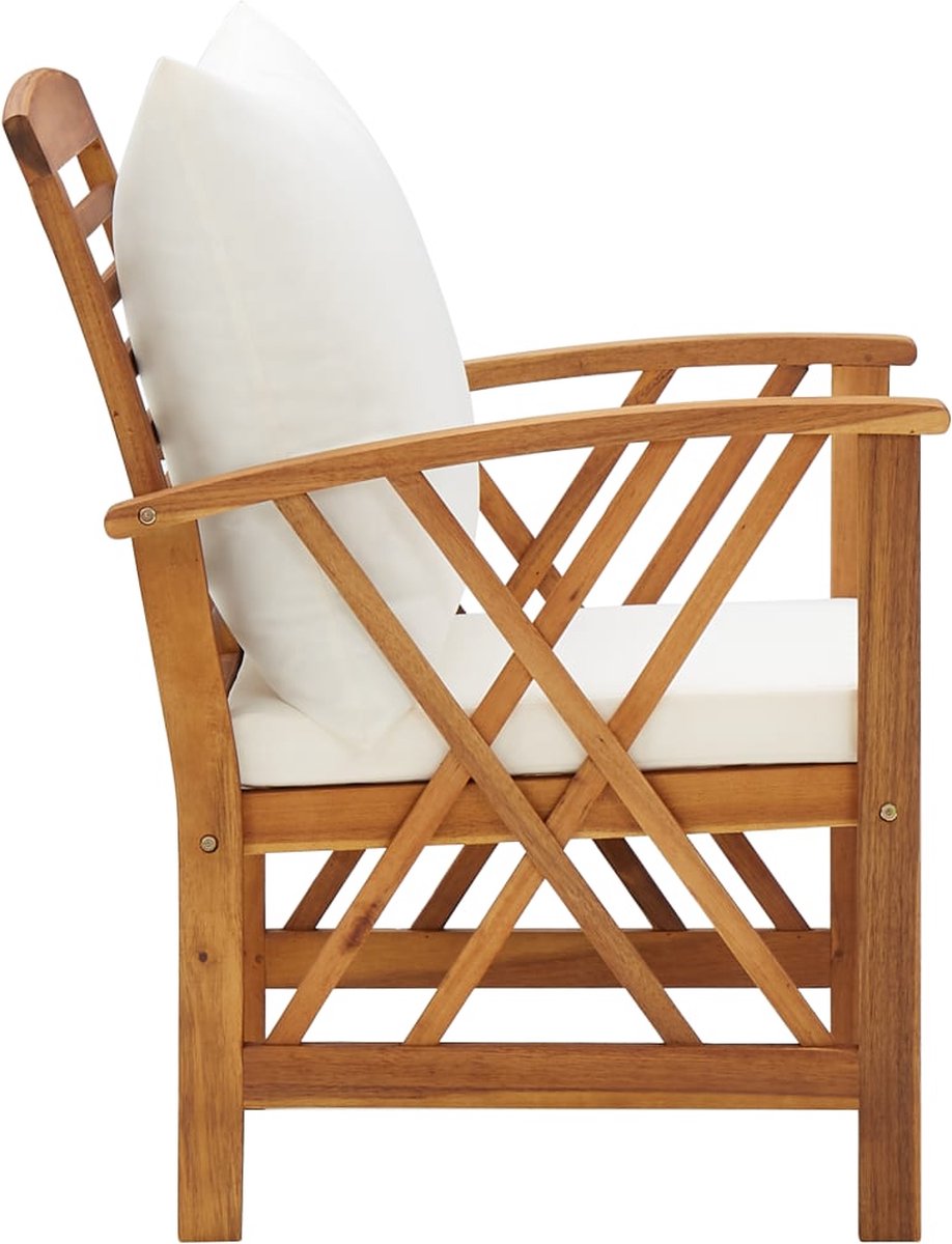 Vidaxl 5-delige Loungeset Met Kussens Massief Acaciahout - Bruin